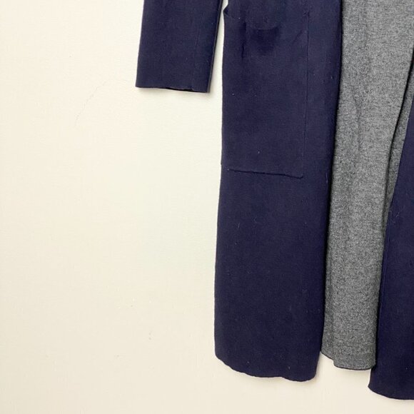 Aritzia Babaton Lance Wool Linen Blend Duster Cardigan Navy - Picture 7 of 11